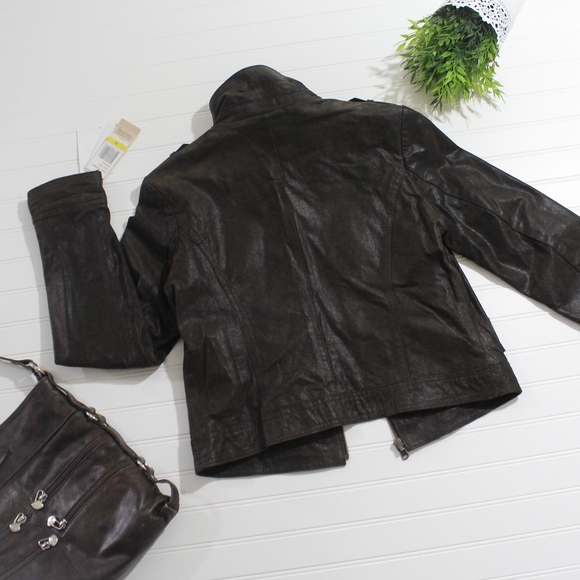 Dark Brown Levi Authentic Leather Jacket - Picture 7 of 8